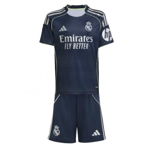 Lacne Dětský Futbalové dres Real Madrid Kylian Mbappe #10 2025-26 Krátky Rukáv - Preč (+ trenírky)